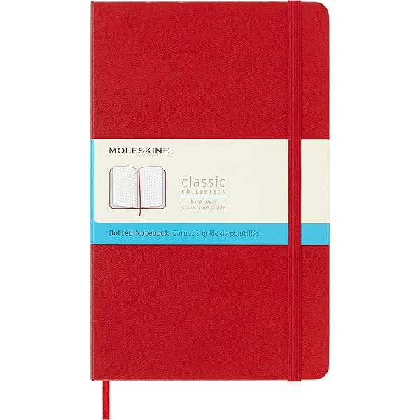 Moleskine Libreta Clásica Grande Roja de Hoja Rayada Pasta Dura